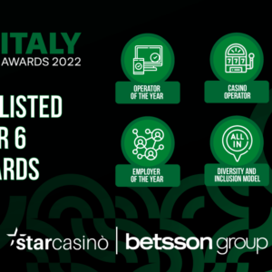 BETSSON GROUP SHORTLISTED FOR 6 AWARDS AT EGR ITALY AWARDS 2022