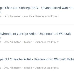 Warcraft Mobile, Job Postings