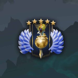 The icon for Dota 2's Divine Rank, the highest MMR rank in the game
