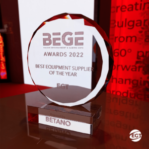 EGT is the “Best Equipment Supplier of the Year” according to BEGE Awards
